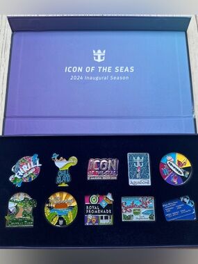 Icon of the Seas 2024 Inaugural Season Collectible Pin Set